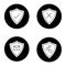 Protection shields glyph icons set