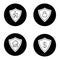 Protection shields icons set