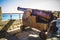 Protection, Spanish cannon pointing out to sea fortress