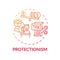 Protectionism concept icon