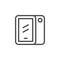 Protective case device line outline icon