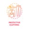 Protective clothing concept icon
