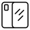 Protective cover phone barrier icon outline vector. Glass protection technology