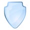 Protective glass shield icon, cartoon style
