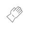 Protective glove line outline icon