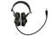 Protective headphones on a white. Safety equipment. Headphones for noise reduction. Light back