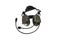 Protective headphones on a white. Safety equipment. Headphones for noise reduction. Light back