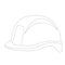 Protective helmet ,vector illustration , lining draw