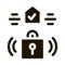 protective lock icon Vector Glyph Illustration