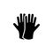 Protective Rubber Gloves Flat Vector Icon