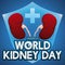 Protective Shield with Health Cross for World Kidney Day Celebration, Vector Illustration