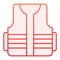 Protective vest flat icon. Builder vest red icons in trendy flat style. Construction wear gradient style design