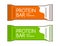 Protein bar icon. Protein snack chocolate energy mockup. Vector flat packet design