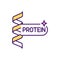 Protein in food RGB color icon