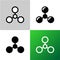 Protein icon black and white with variations.