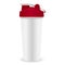 Protein Nutrition shaker. Sports bottle, red lid