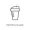 Protein shake linear icon. Modern outline Protein shake logo con