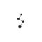 Protein simple icon. molecule sign. Skeletal chemical formula. Diet symbol