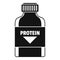 Protein sport bottle icon, simple style