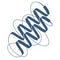 Protein structure - 2 spirals in 3flat style