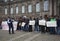 Protest against new immigration rules at the Christianborg Palace. Copenhagen