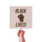 Protest banner. black life matters. George Floyd`s assassination concept