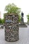 Protest cairn wire container stones, Christchurch