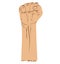 Protest fist, fist up symbol of strength, determination and demonstration illustration graphic