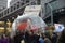 Protest in front of Trump Tower in Toronto.