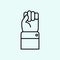 protest, hands, women icon. Element of Feminism for mobile concept and web apps icon. Outline, thin line icon for website design