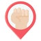 Protest location icon, Protest related vector