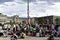 Protest rally in front of the Federal Chancellery in Vienna, Austria