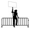 Protest Rally March Picket Sign Silhouette Person