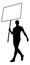 Protest Rally March Picket Sign Silhouette Person