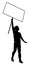 Protest Rally March Picket Sign Silhouette Person