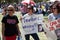 Protest sign featuring Charlie Sheen