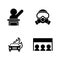 Protest Strike People. Simple Related Vector Icons