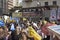 Protest of teachers against social security reform. Sao Paulo, Brazil.