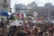 Protest of teachers against social security reform. Sao Paulo, Brazil.