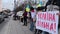 Protest in Warsaw, Poland against Russian military aggression against Ukraine