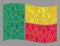 Protest Waving Benin Flag - Mosaic of Brute Hand Icons