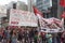 Protest of workers in Sao Paulo.