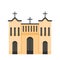 Protestant church icon, flat style
