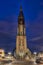 Protestant New Gothic Church Nieuwe Kirche on Markt Square in Dutch Old City Delft