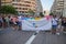 Protesters celebrating LGBT Gay Pride in Valencia