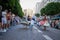 Protesters celebrating LGBT Gay Pride in Valencia