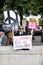 Protesters gather in London for an anti nuclear war protest