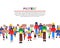 Protesters people on a white background. Revolution vector illustration. Workers street protest