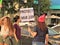 Protesters in traffic, Tampa, Florida