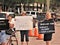 Protesters in traffic, Tampa, Florida